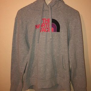 North face hoodie, size L but isn’t big